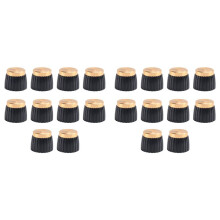 20X GitarrenverstäRker-VerstäRker-KnöPfe zum Aufstecken Schwarz + Goldkappe für -VerstäRker