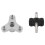 2 Set RC Car Part: 1 Set Differential Locker Spool Diff Lock Spool & 1 Set Metal Slipper Clutch Eliminator 1