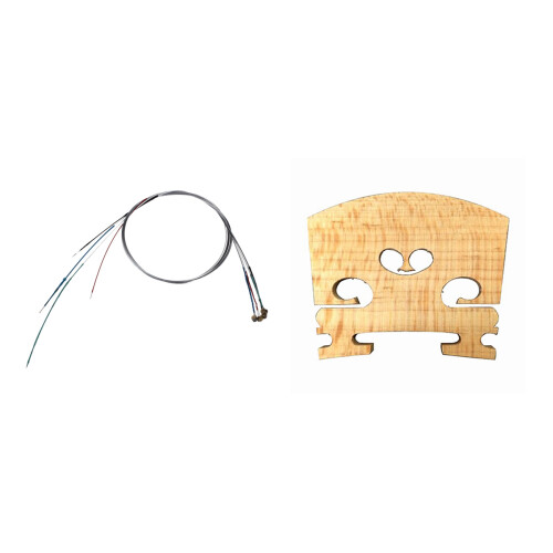 Steel Core Violin Strings for Full Size 4/4 with Full Size 4/4 Violin Bridge