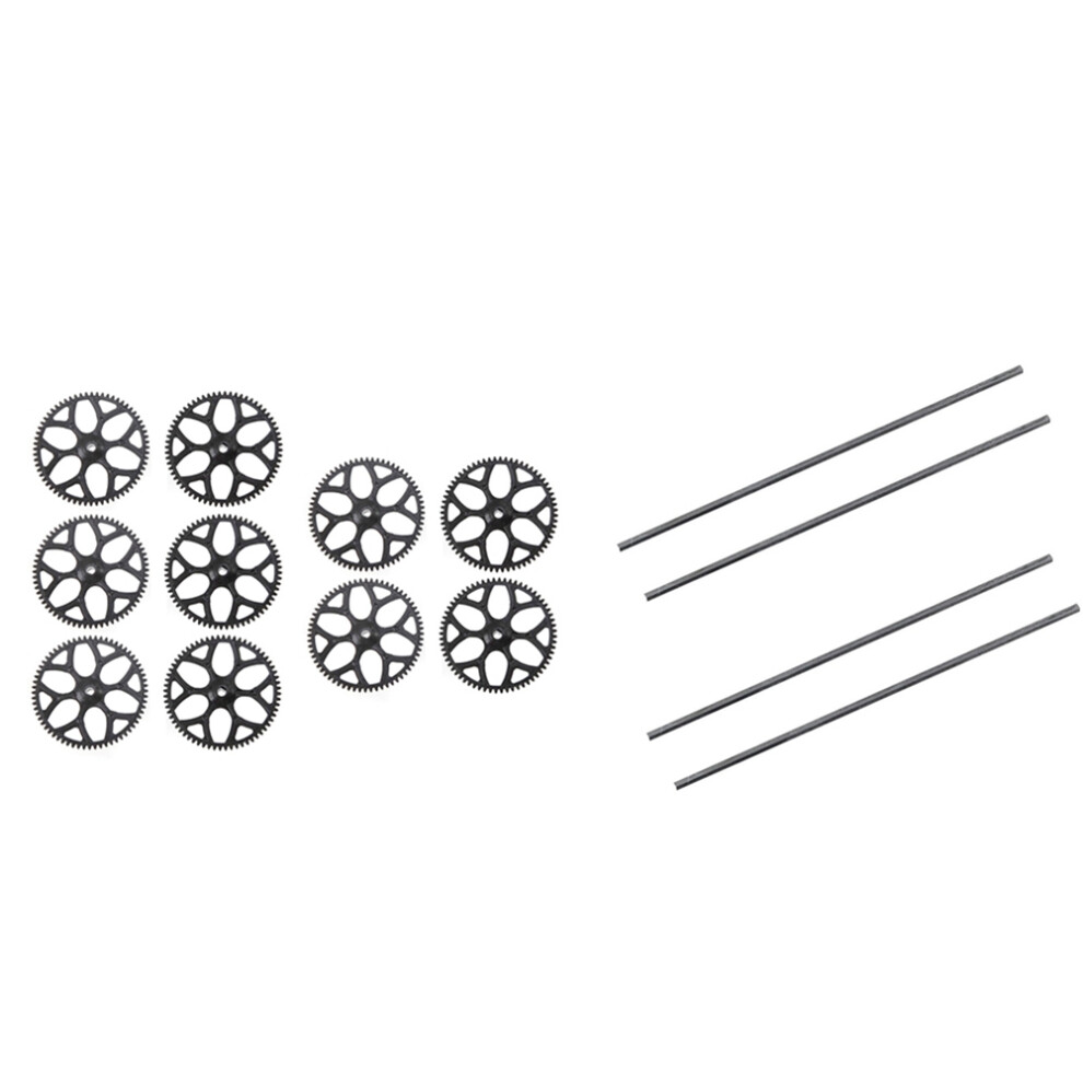 10Pcs Main Gear For With 4Pcs Carbon Fiber Tail Boom Support Rods 6032328285900