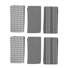 6x Toallas De Cocina, 100% Algodón Natural, Las Mejores Paño para Platos, Absorbente Y Sin Pelusa