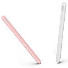 2 Pcs Tablet Press Stylus Pen Protective Cover for  Pencil 2 Cases Silicone Pencil Case Accessory,  & White