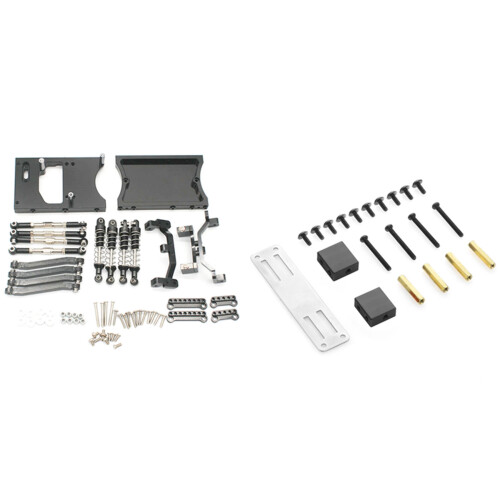 2 Set RC Car Part: 1 Set Pull Rods Servo Fixed Mount Bracket  & 1 Set Metal Servo Fixed Mount Bracket Kit