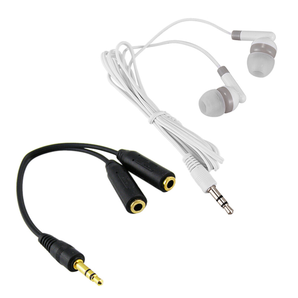 1 Pcs 3.5Mm Speaker And Headphone Splitter & 1 Pcs 3.5Mm In-Ear Stereo Earbuds Headphone Earphone Headset 4711400685129