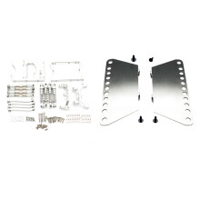 2 Set RC Car Part: 1 Set Metal Pedal & 1 Set Metal Chassis Pull Rods Servo Fixed Mount Bracket