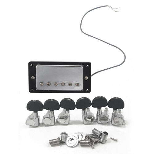 1 Set Humbucker Double Coil Pickups Neck and Bridge & 6 Pcs Guitar String Tuning Key Pegs/Machine  Knobs 1