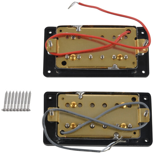 1 Set Humbucker Double Coil Pickups Neck and Bridge & 6 Pcs Guitar String Tuning Key Pegs/Machine  Knobs 2