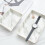 Velvet Jewelry Ring Display Organizer Case Tray & Ceramic Storage Tray Nordic Style Rectangular Marble Pattern 9