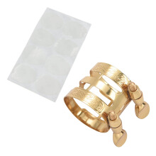 8Pcs Alto/Tenor Saxophone Sax Mouthpiece Patches Pads Cushions 0.3mm & 1 Pcs Alto Sax Clarinet Mouthpiece Ligature Clip