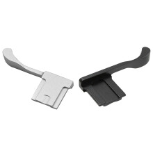 2 Pcs Metal Hot Shoe Cover Thumb Grip for X100F X100T X70 X-E3 X-A1 X-A2 X-M1 XA3 XE3, Black & Silver