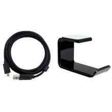 2M USB Cable Audio Cable for G633 Headset with Acrylic Headphone Bracket Wall Mounted Headset Holder Desk