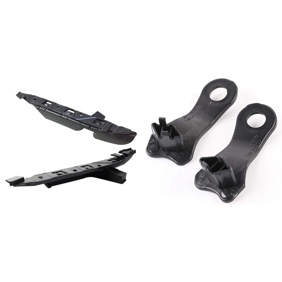 2 Pairs Car Accessories: 1 Pair Front Left Right Bumper Guide Support Bracket & 1 Pair Halogen Headlight Brackets 6133114298378