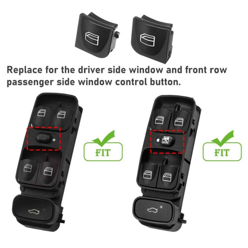 2 Pcs Front Engine Hood Support Rod & 2 Pcs Window  Button Covers Caps 2