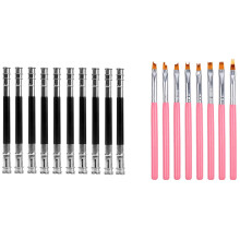 10PCS Pencil Extender Holder Adjustable Pencil Lengthener Tool with 8Pcs Color Paint Pen Set  Petal Pen Nail Brush