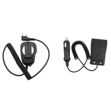 2 Pin PTT Speaker MIC for UV5R 888S & Car Charger Battery for BF-888S POFUNG 888S Two-Way Ham Radio