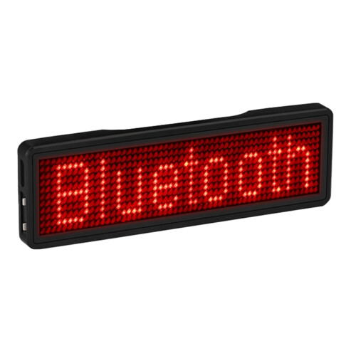 2 Pcs  LED Name Badge Light Sign DIY Programmable Scrolling Message Board Display LED,Red Font &  Font 1
