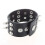 2X BRACCIALE BRACCIALETTO REGOLABILE CUOIO NERO CON Borchie 2