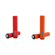 2pair ODI MTB Bicycle Grip Silicone Handlebar Grips Shock-Absorbing Soft Mountain Bicycle Grip Red & Orange