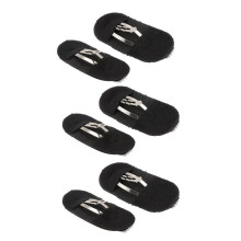 6 Stueck Schwamm Haar Clip Hochsteckfrisur Deckelhaar - Schwarz