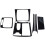 1set Interior Central Control Panel Trim Cover for  C Class W204 2007-2013 & 4 PCS Car Door Inner Handle Panel 2