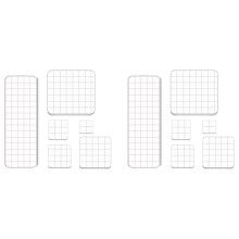 12 Stück Stempel BlöCke Acryl Klare Stempelung BlöCke Werkzeuge mit Raster Linien für Scrapbooking Handwerk Herstellung