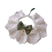 Cat Lace Bib Collar Neckerchief Handmade For Cats And Dogs Kitten And Puppies