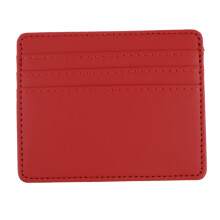 Men Leather Wallet,Made of PUand Holder Ultra Slim Minimalist Card Protector Front Pocket Credit Card Sleeve Men Wallet(Red)