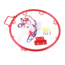 Basketball Rim For Kids, All Weather Construction Basketball Hoop Wall Mounted Indoor Outdoor Replacement Rim With Durable Net, Versatile Mounting Opt