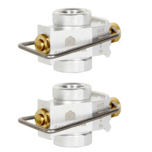 2X Camping Gas Saver Conversor de Gás Shifter Refil Adaptador de ConversãO de Tanque Plano Válvula Adaptadora de Gás de Camping, Prata