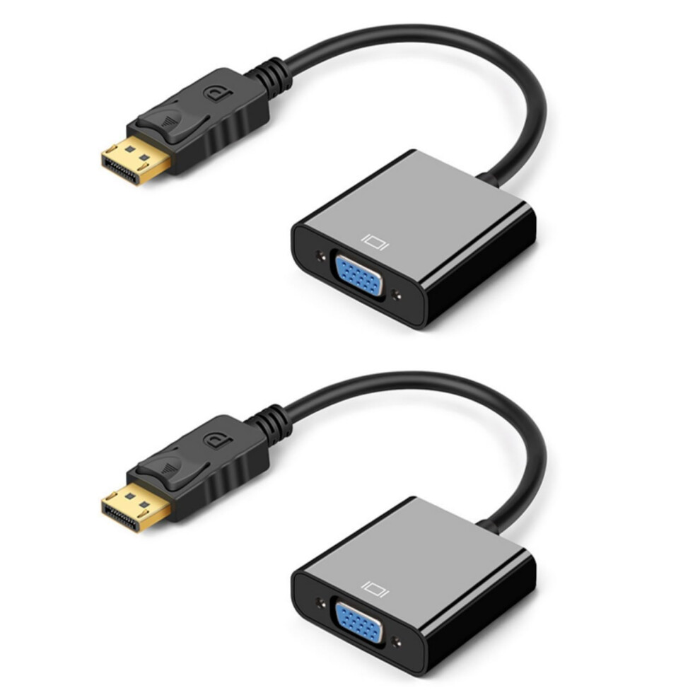 Portable Vga Converter Displayport To Vga Adapter 1080P Plated Interface For Monitor Or Projector Gold 9189345293986