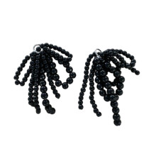 Handmade Double Layered Bowknot Charm Shoe Buckle-Black