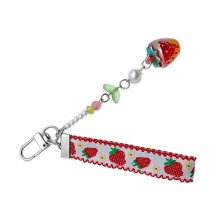 Cute Ribbon Strawberry Keychain Pendant Lovely-Red Style 3