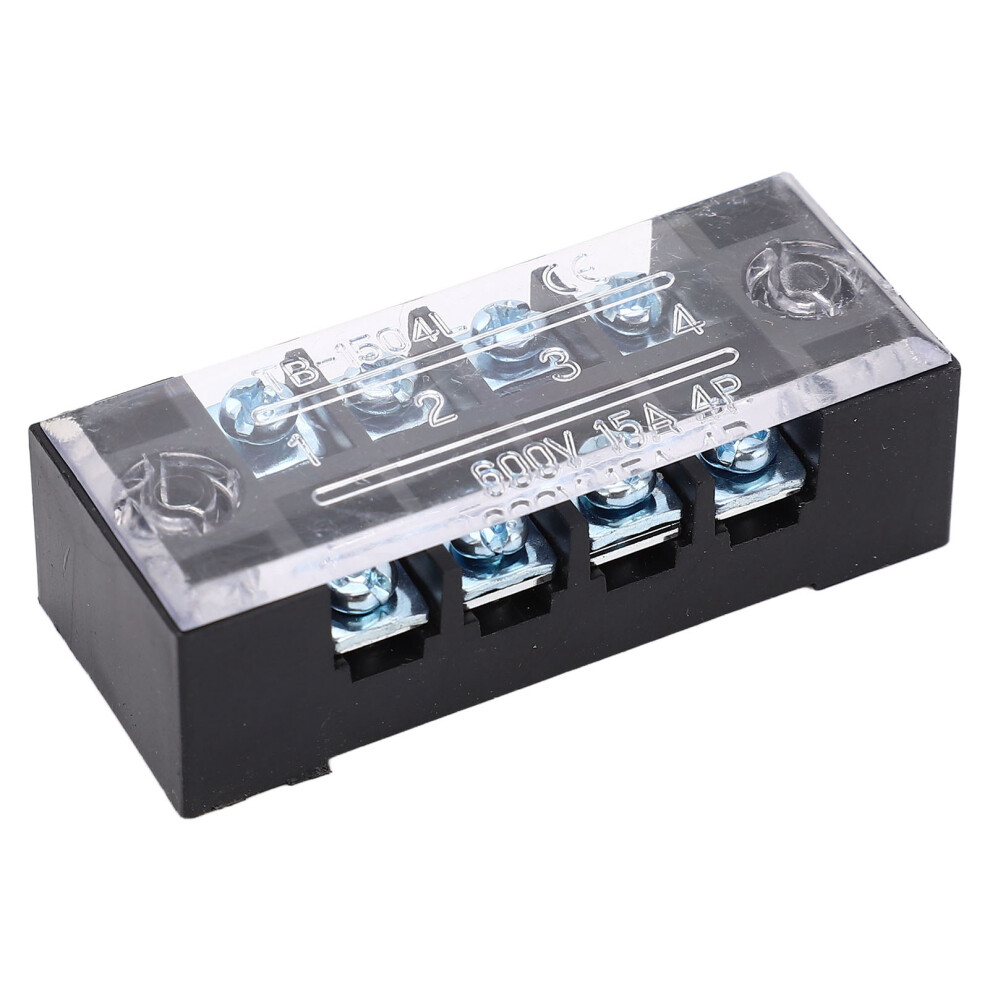 Dual Row High Current Terminal Strip 15A 600V M3 Cover 7901380744450