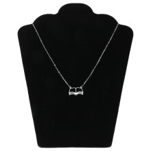 Gouden holle boekhanger ketting sleutelbeenketting,-Zilver