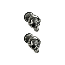 Fashionable Stainless Steel Skull Ear-Skull with headphone
