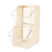 Tea Bag Storage Rack for Efficient Kitchens, Double Layer Transparent Build with Open Mouth Access, Stackable Design Snack Holder for Pantry Bathroom