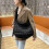 Bolsa tote acolchoada, bolsa hobo grande de nylon, design elegante, simples e leve com acolchoamento macio e confortável, bolsa acolchoada multiuso 3