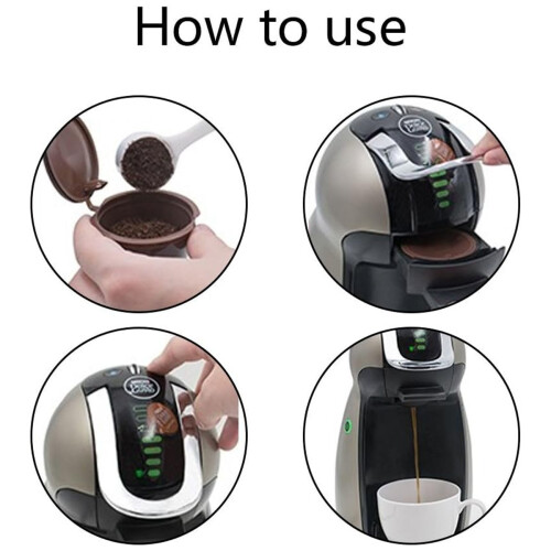 Eco-Friendly Coffee Capsules Compatible with Dolce Gusto, Single-Origin Whole Bean Coffee Ready Reusable Filter System with Fine Mesh Stainless 2