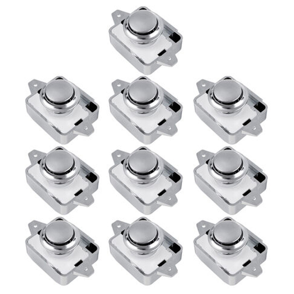 Keyless Locking System For Rv Camper Accessories, Universal Fitment Cabinet Locks Push Button Latches For Kitchen Cupboards, Drawers And Furniture 9448196539736