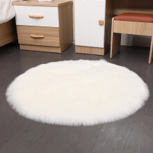 Natural Luxury Sheepskin Throw for Home Decor, White Faux Sheepskin Rug with High Wool Density for Softness and Fluffiness, Anti-Pilling Effect