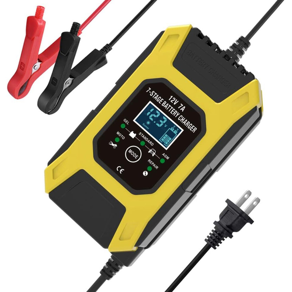 Battery Doctor, Multifunctional Smart Charger With Desulfurization Mode For Gels, Standards, And Agms, Ensuring Safe Operation And Longevity, Yellow 9358999354422