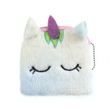 Elegante pochette in peluche facile da trasportare, mini portamonete con squisita fattura e grazioso portafoglio a forma di animale con chiusura a