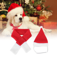 Feestelijke outfit voor huisdieren, warme wintermuts en fotorekwisiet voor katten en honden, kerstkostuums, sjaalset, kerstmuts voor huisdieren met