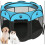 Σκίαστρο Kennel Mesh, Αναδιπλούμενο Φορητό Παιδικό Πάρκο για Εσωτερική και Εξωτερική 2