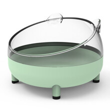 Caixa para banho de animais de estimação, design elevado multifuncional, espaçosa e transparente, fácil de limpar, base antiderrapante, perfeita