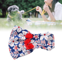 Zomerjurkje voor huisdieren met bloemenprint, ademende stof, zomerkleding voor vrouwelijke puppy's, schattig ontwerp met ruches, prinsessenrokje voor