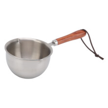Mini Stainless Steel Butter Warmer Pan 200x57x53mm with Rosewood Handle