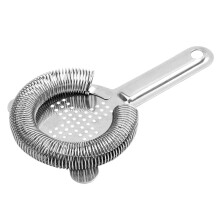 Hawthorne Cocktail Strainer with Removable Coil Spring, 304 Stainless Steel Bar Tool for Boston Shaker