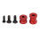 Set di supporto in alluminio per telaio RC per auto da 1/7 e 1/8, rosso 6