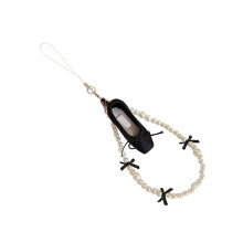 Balletschoenen Telefoon Charme Zoete Lint Strik-Zwart koord